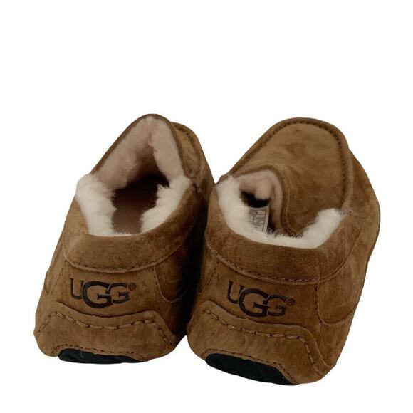 UGG Men's Ascot Brown Suede Wool Lining Moc Toe Moccasins Slippers Shoes 9 - Picture 8 of 12